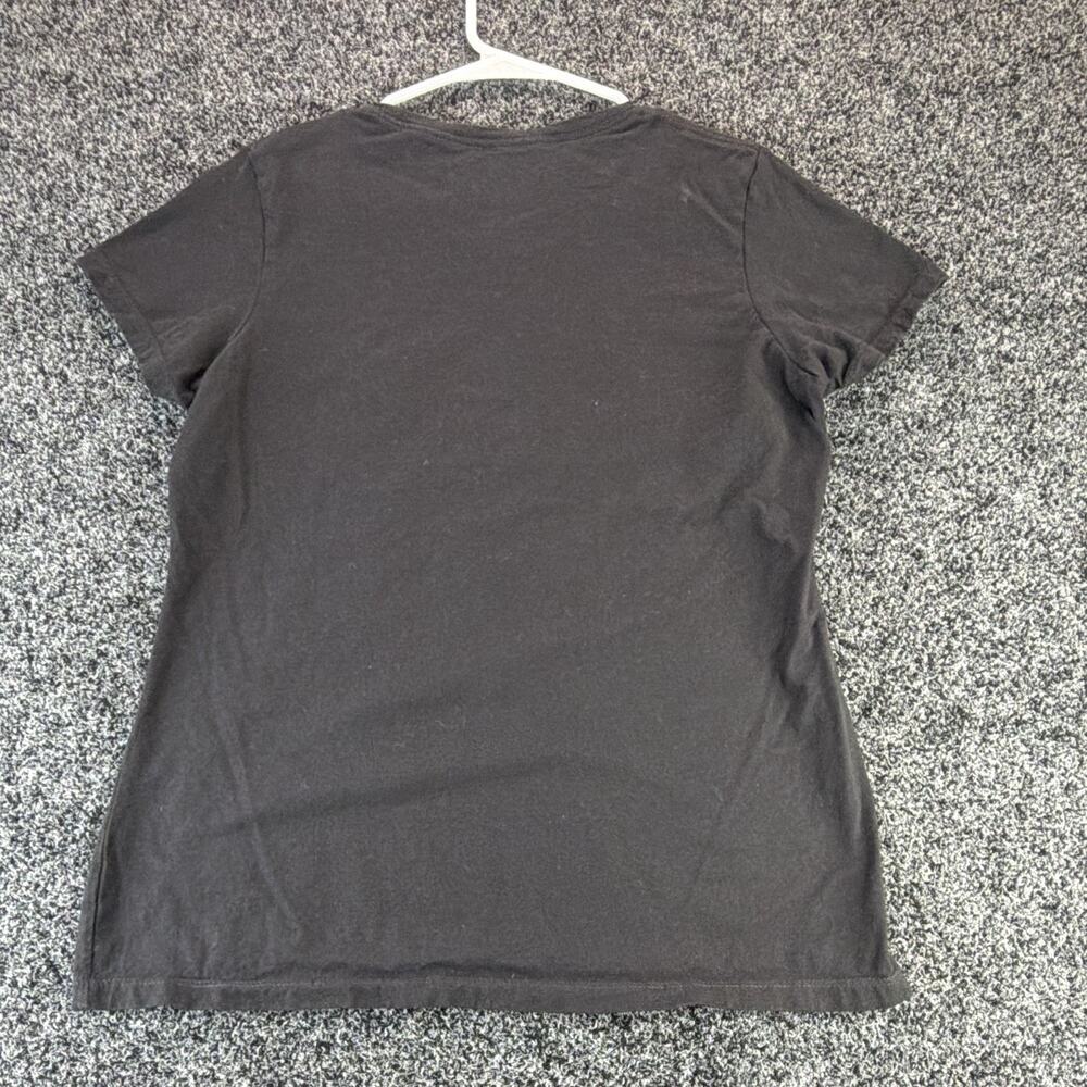ALO Women’s XL Black Logo Crew Neck Short Sleeve Stretch Knit T-Shirt - Picture 6 of 6